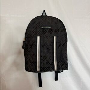 Tommy Hilfiger Black Monogram Logo Backpack